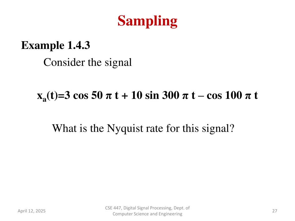 sampling 1