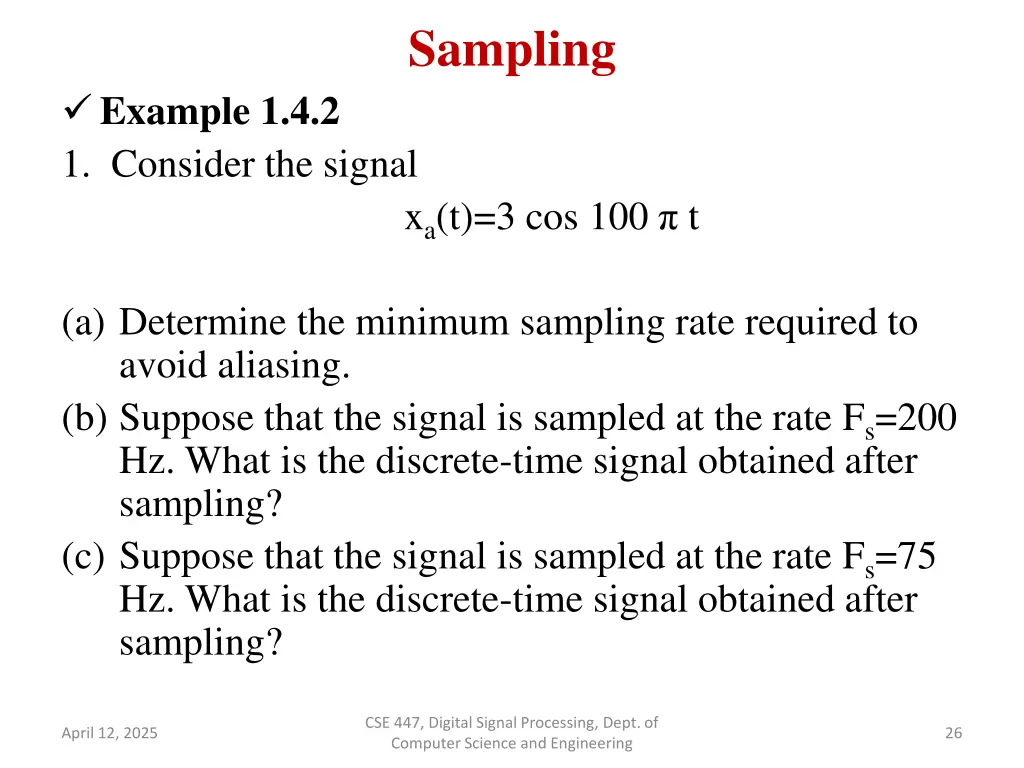 sampling