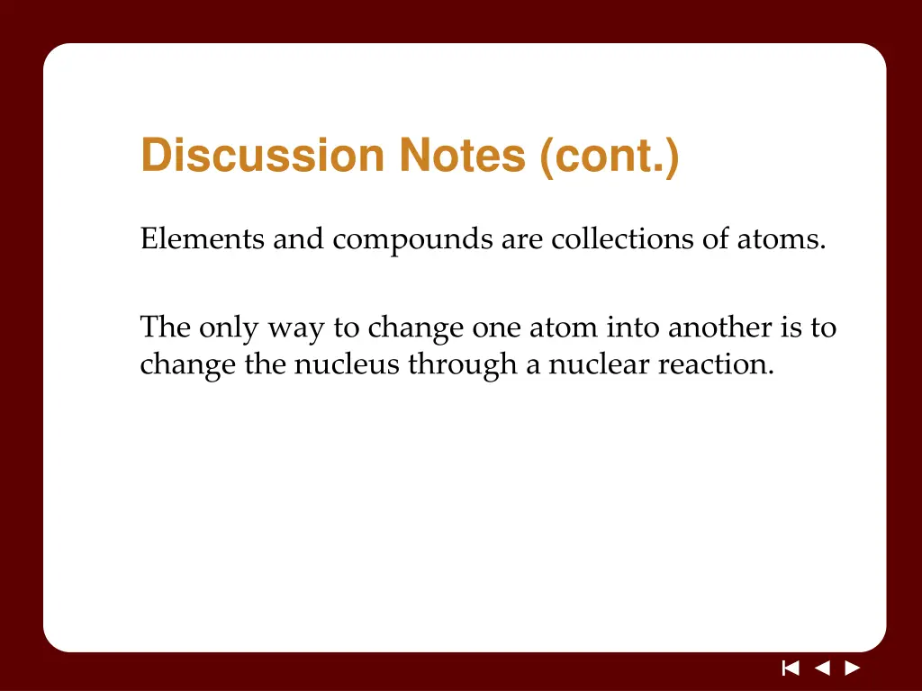 discussion notes cont