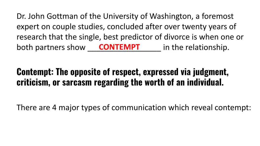 dr john gottman of the university of washington