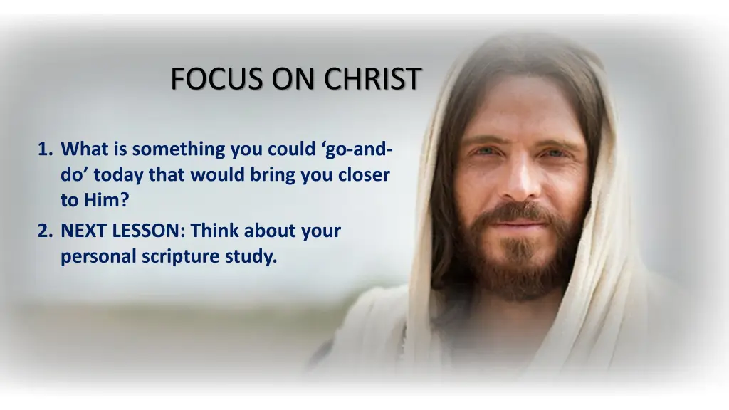focus on christ
