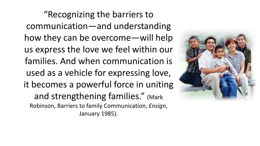 recognizing the barriers to communication