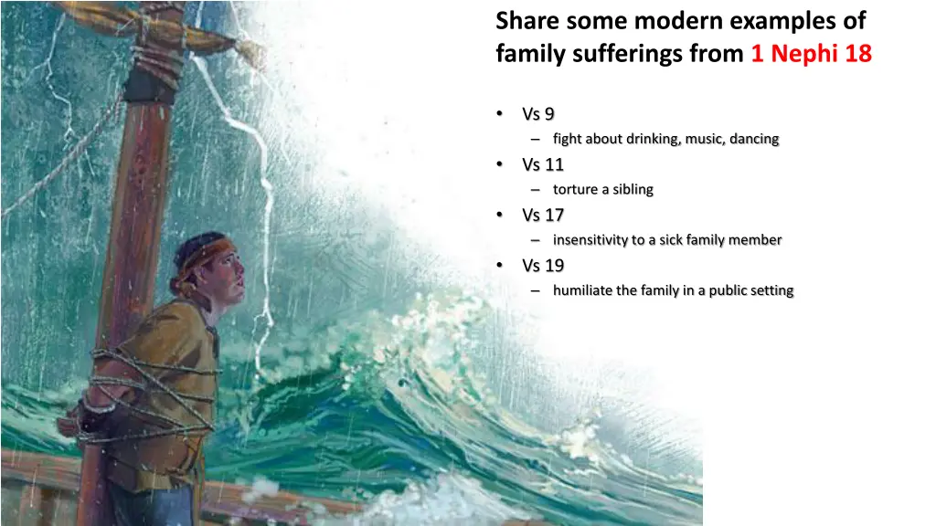 share some modern examples of family sufferings