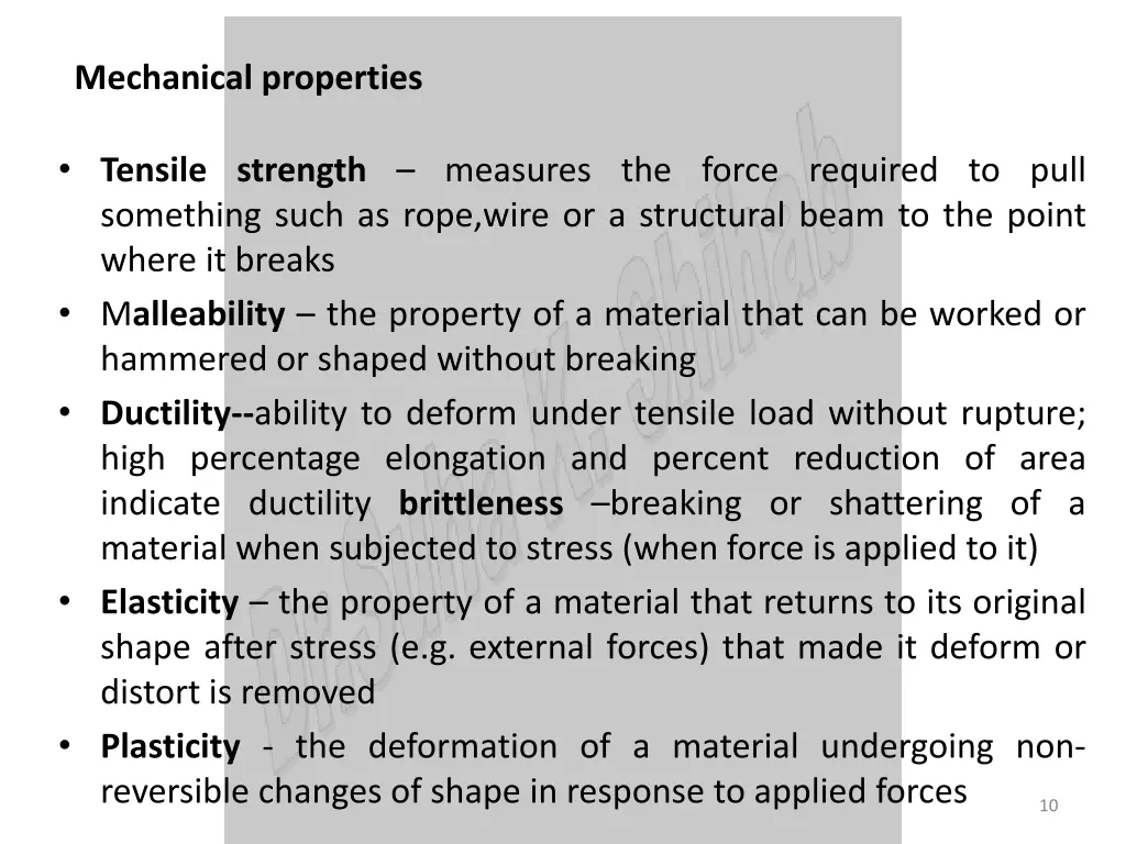 mechanical properties