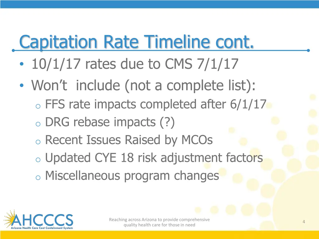 capitation rate timeline cont 10 1 17 rates