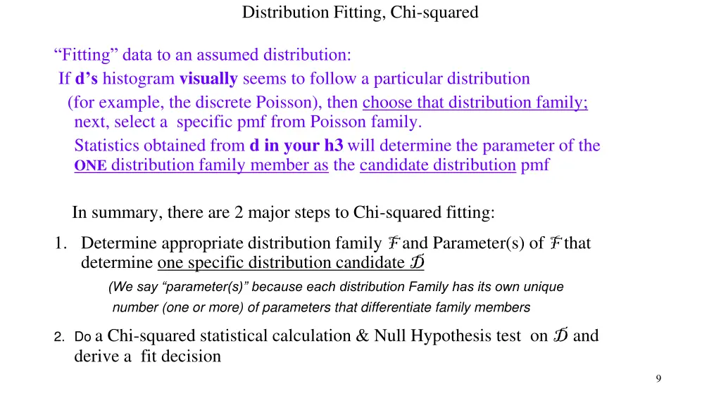 distribution fitting chi squared