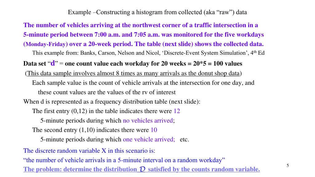example constructing a histogram from collected