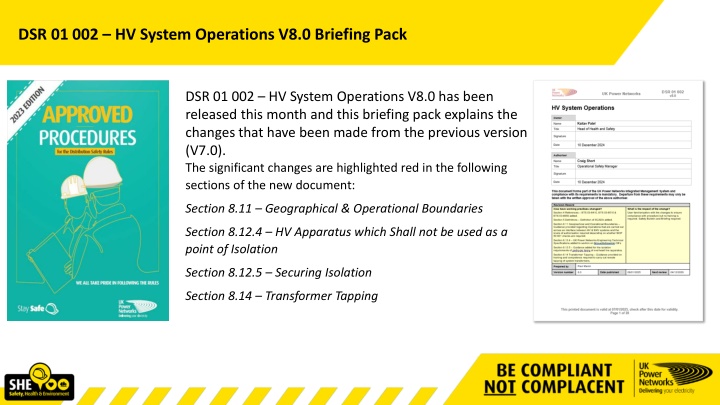 dsr 01 002 hv system operations v8 0 briefing pack
