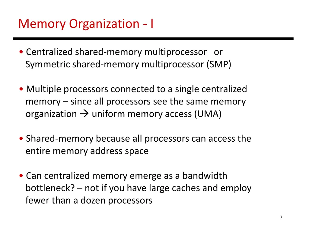 memory organization i