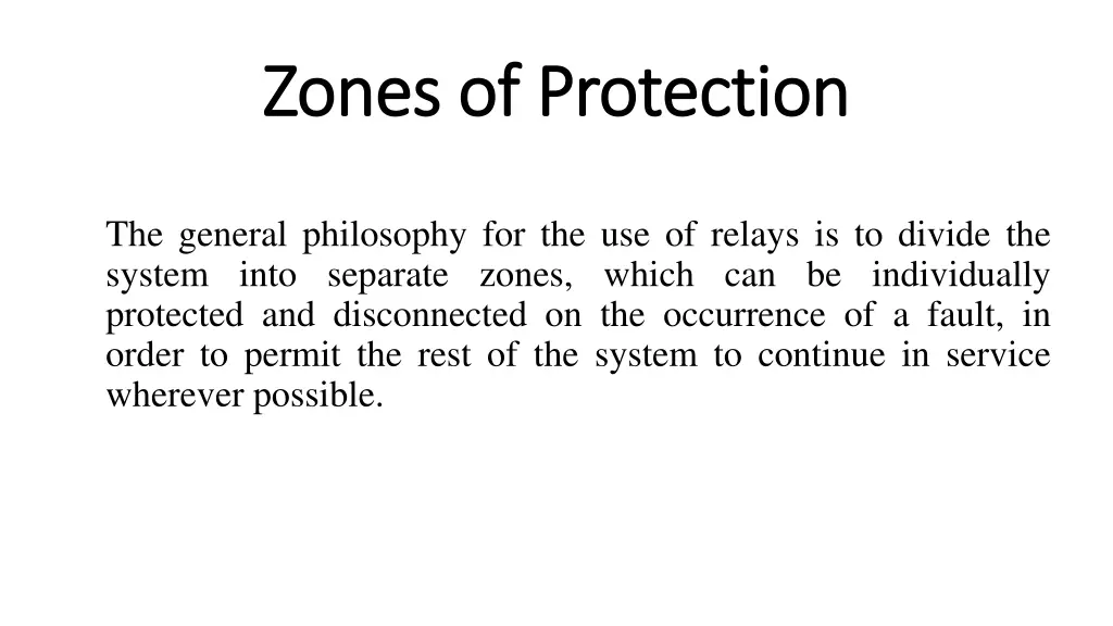 zones of protection zones of protection