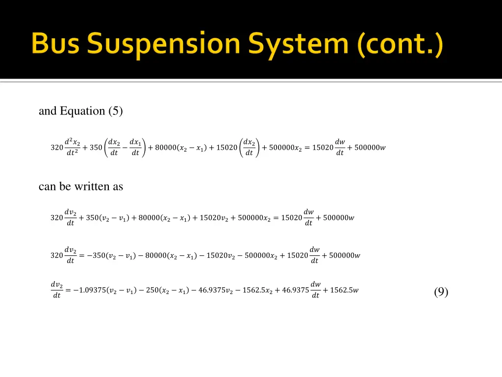 and equation 5