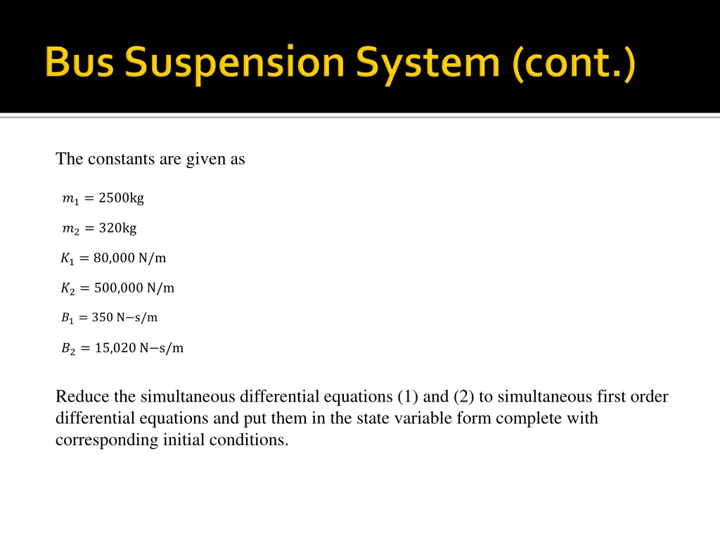 the constants are given as