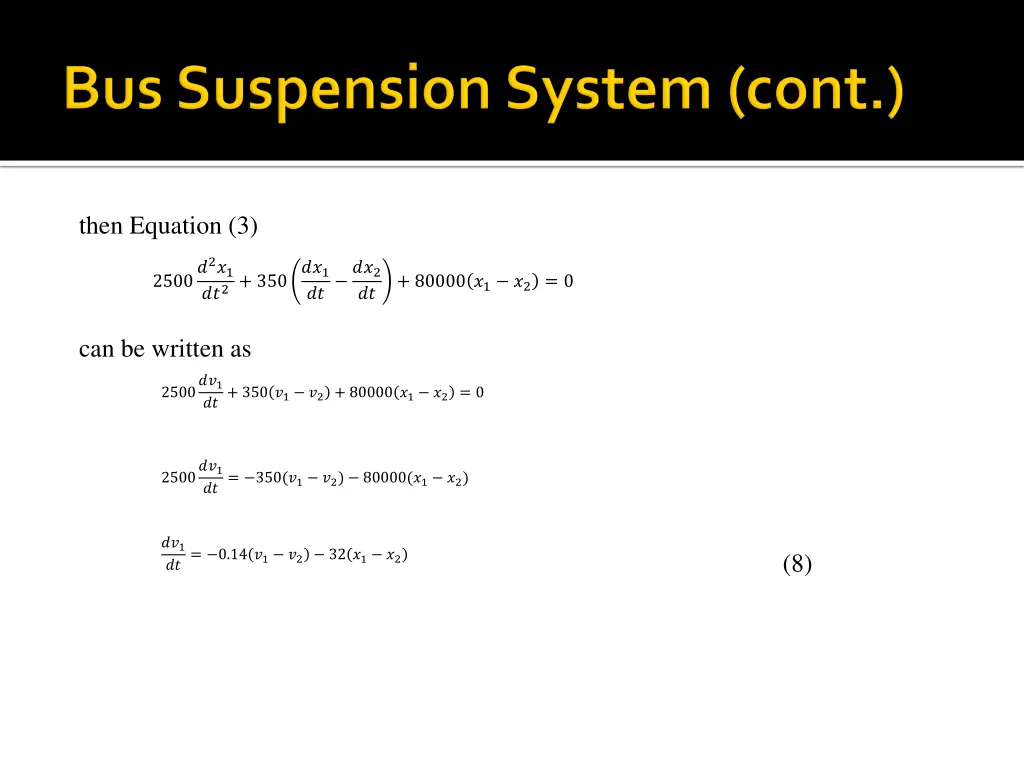then equation 3