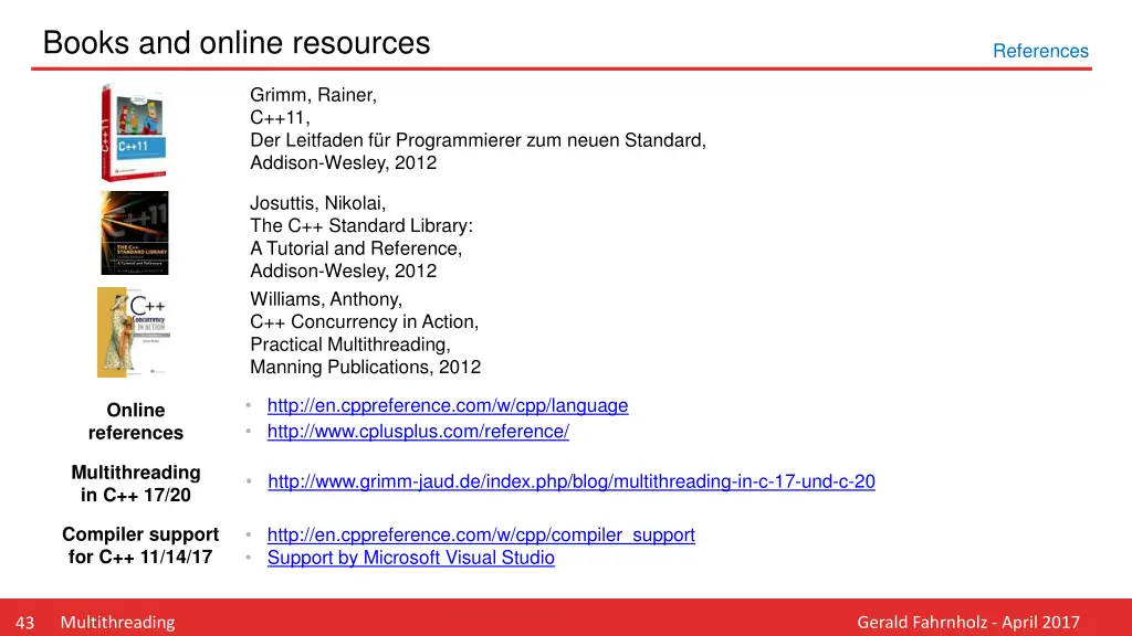 books and online resources