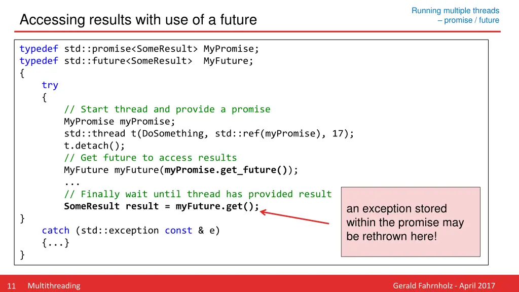 running multiple threads promise future 1