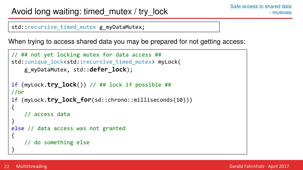 safe access to shared data 5