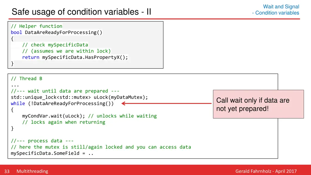 wait and signal condition variables 5