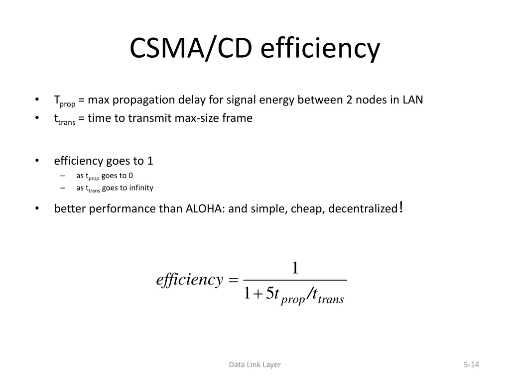 csma cd efficiency