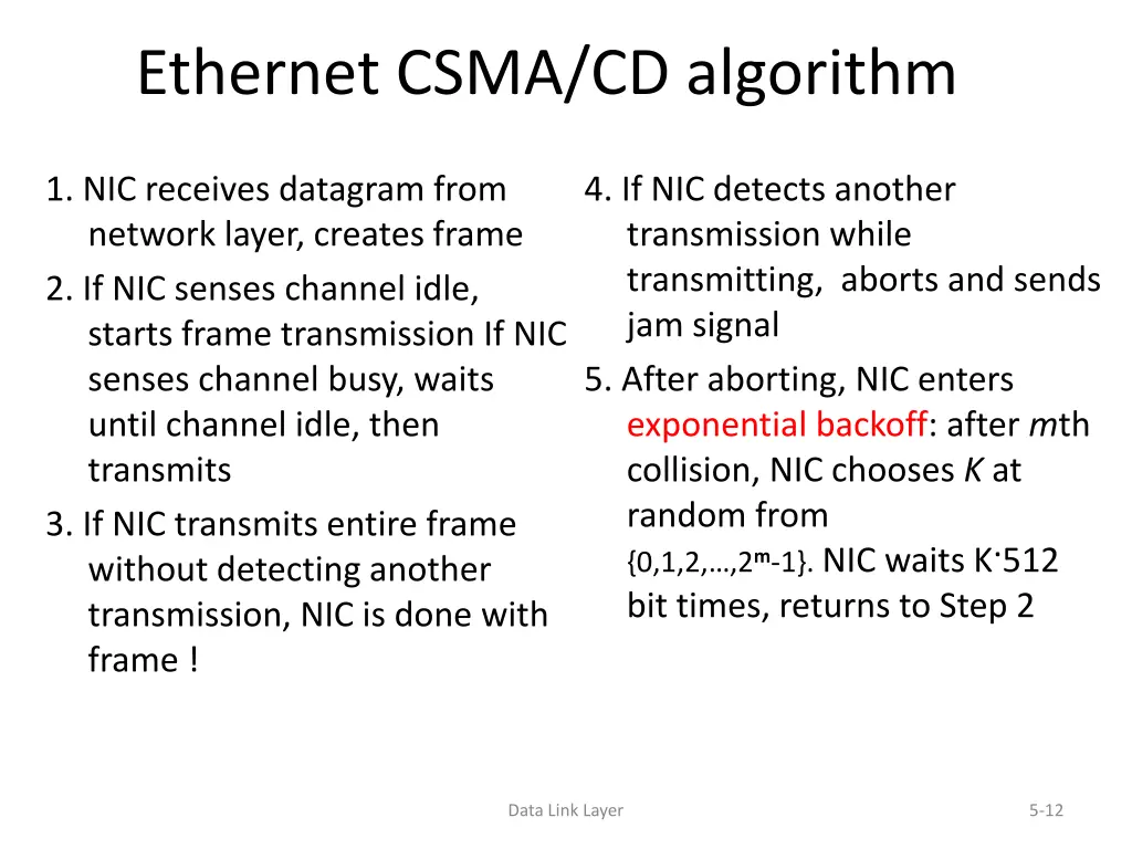 ethernet csma cd algorithm
