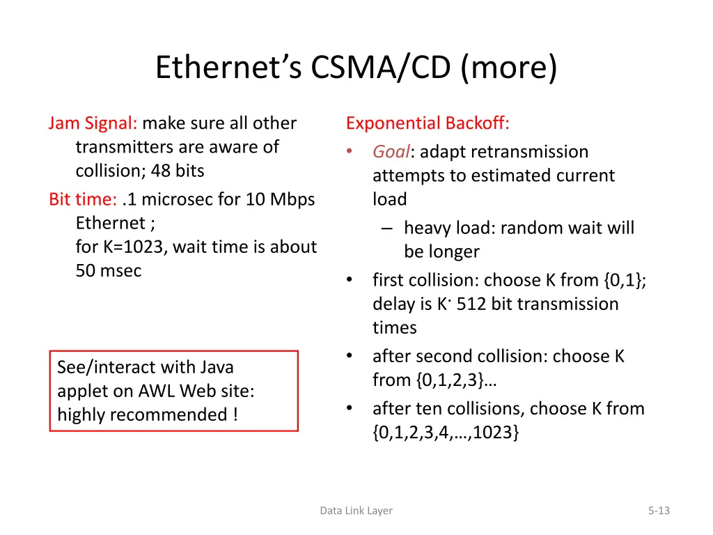 ethernet s csma cd more