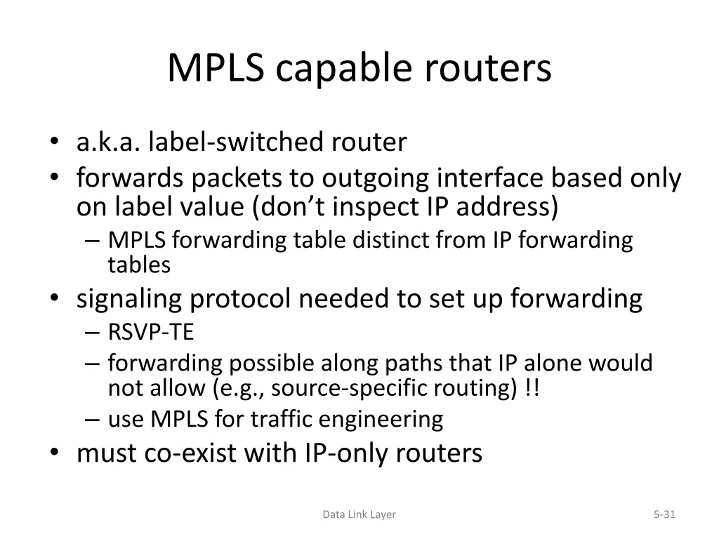 mpls capable routers