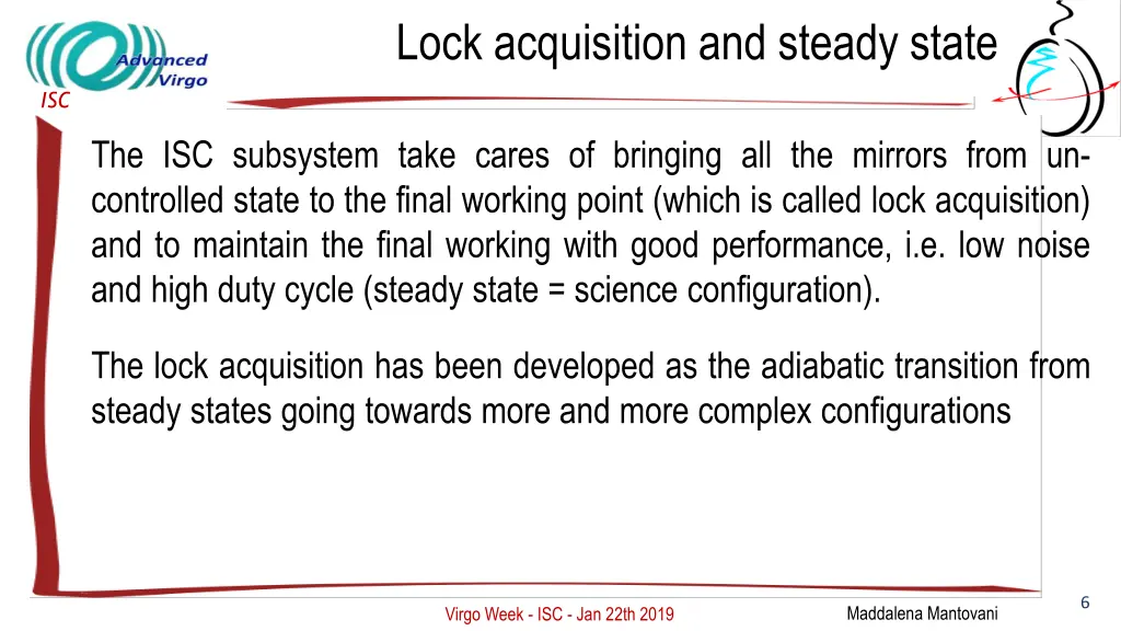 lock acquisition and steady state