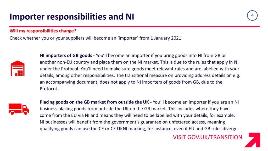 importer responsibilities and ni