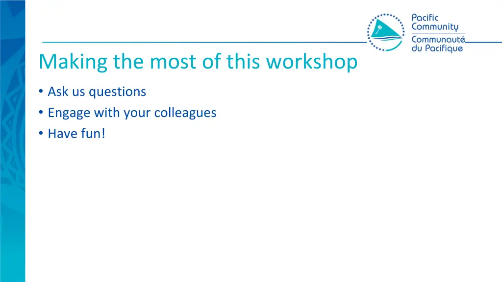 making the most of this workshop