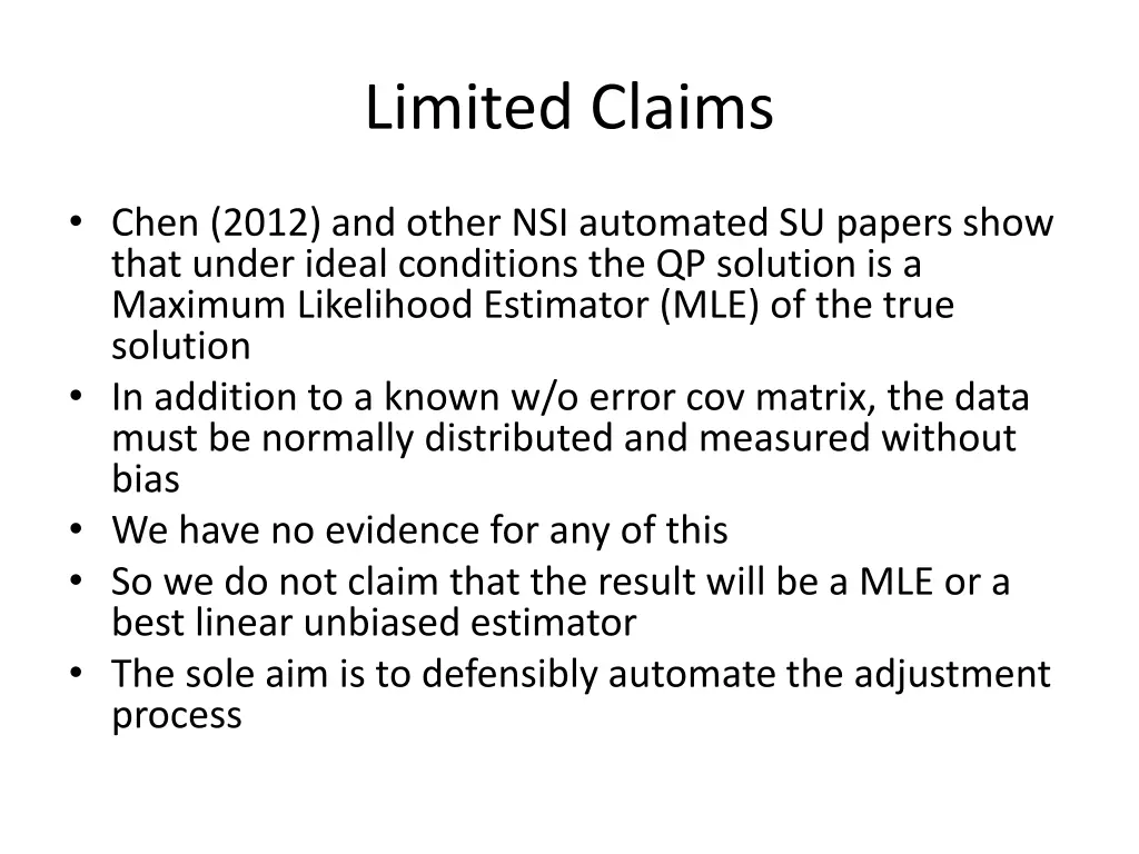 limited claims