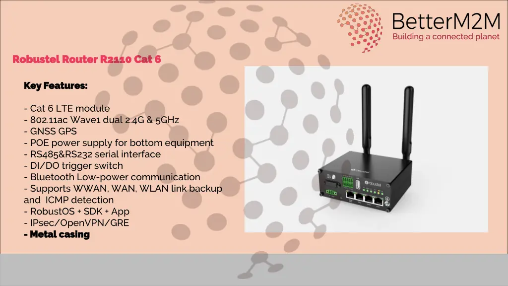 robustel robustel router r2110 cat 6 router r2110