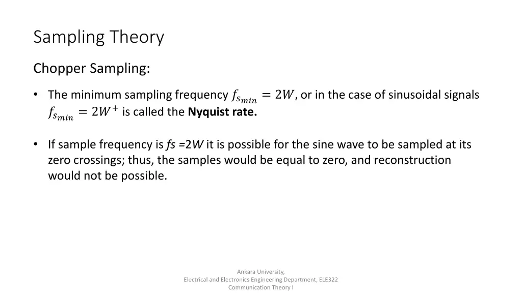 sampling theory 6