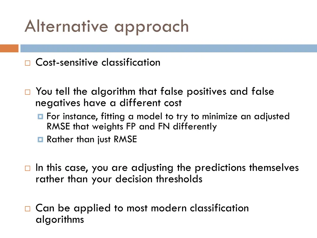 alternative approach