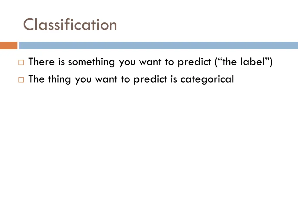 classification