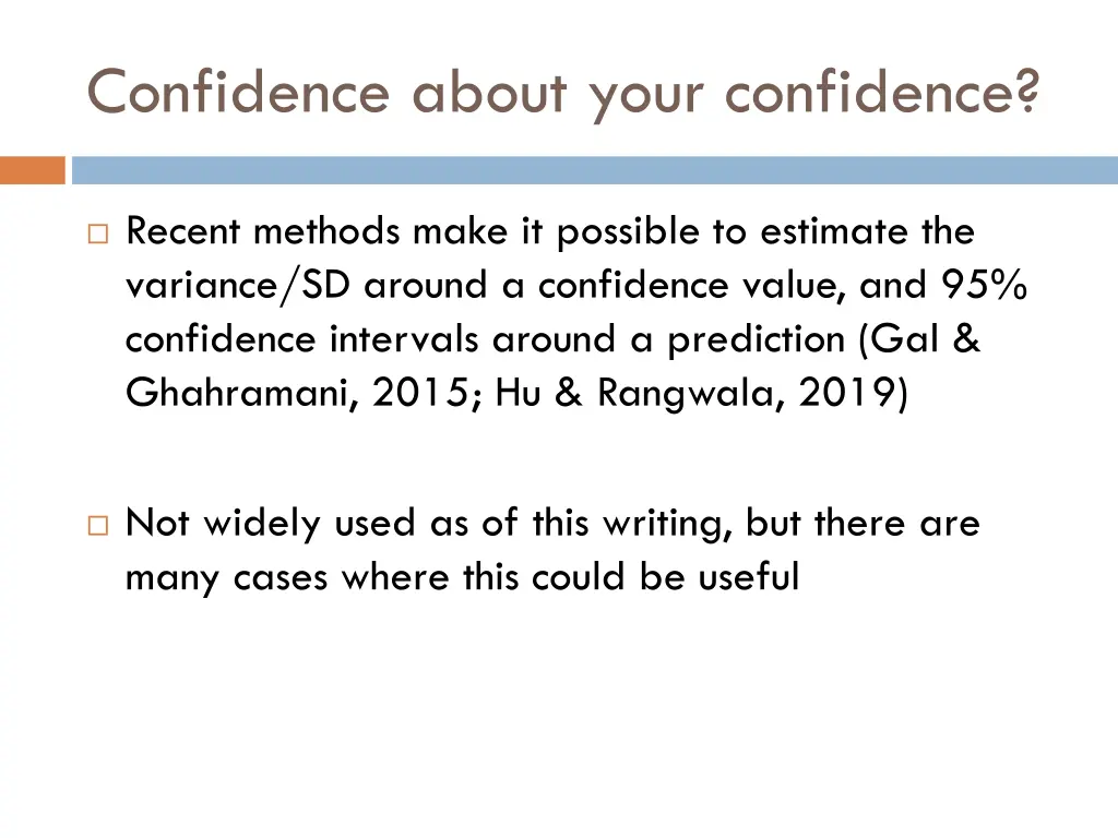confidence about your confidence