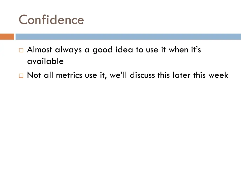 confidence
