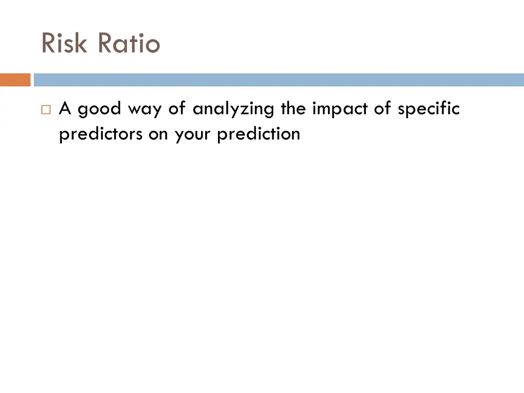 risk ratio