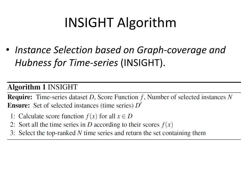 insight algorithm