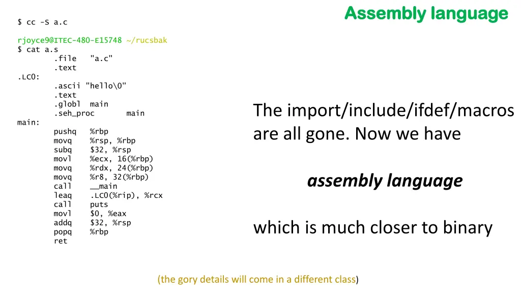assembly language assembly language