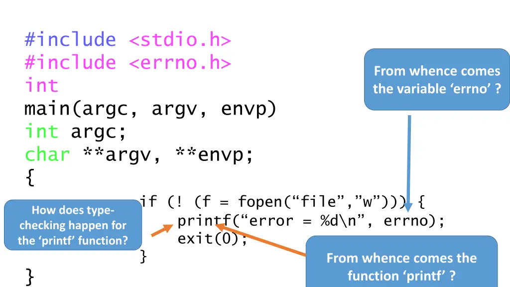 include stdio h include errno h int main argc