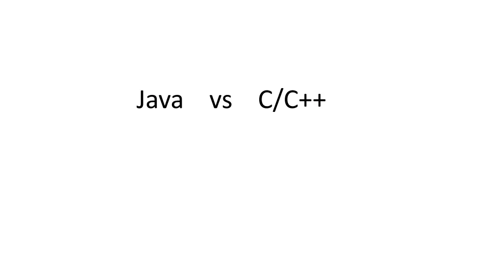 java vs c c