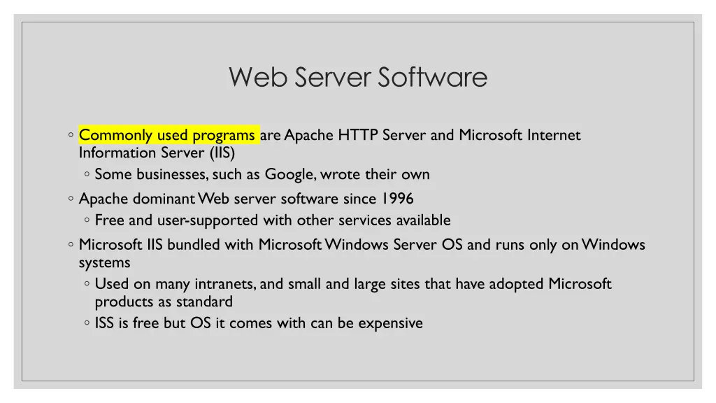 web server software