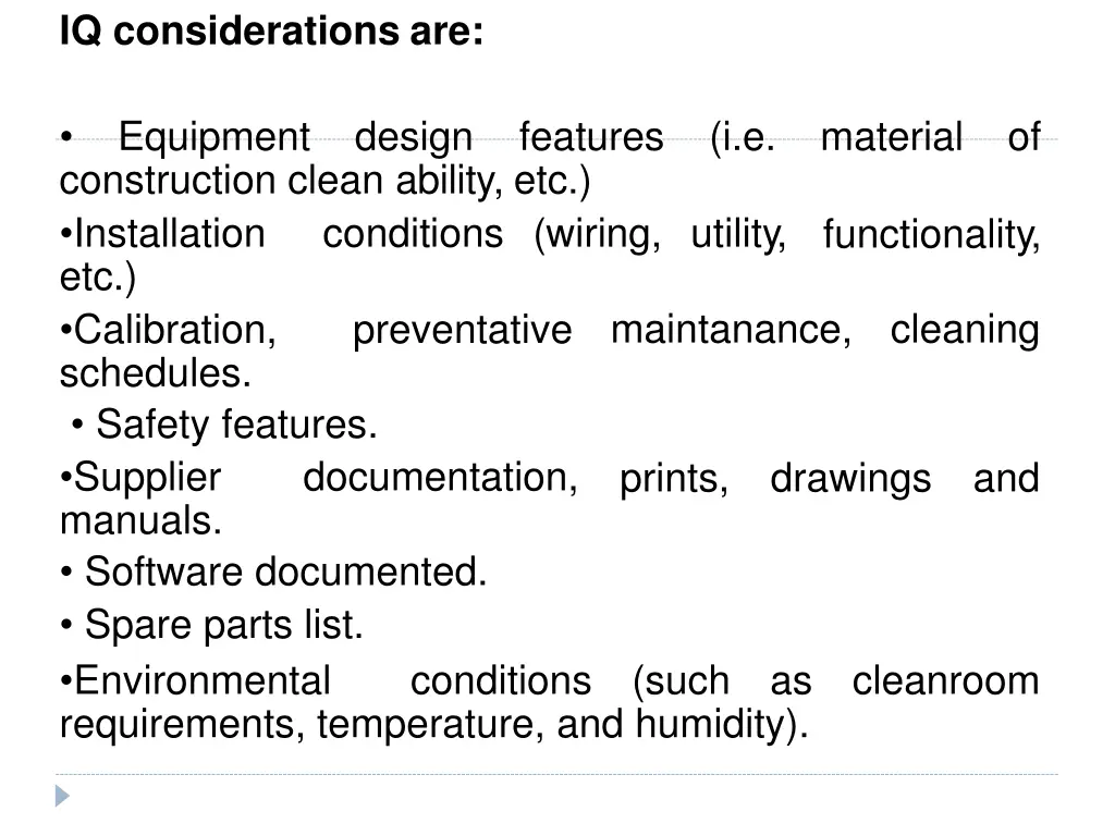 iq considerations are