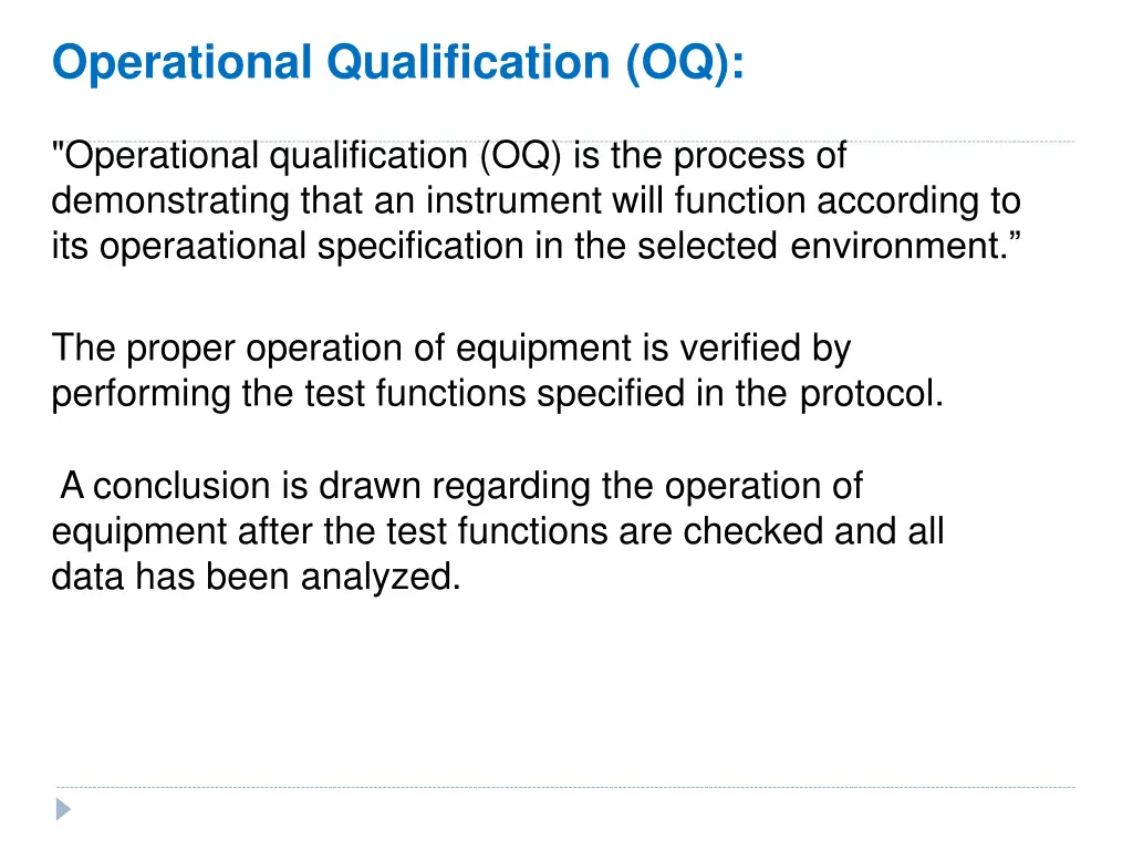 operational qualification oq