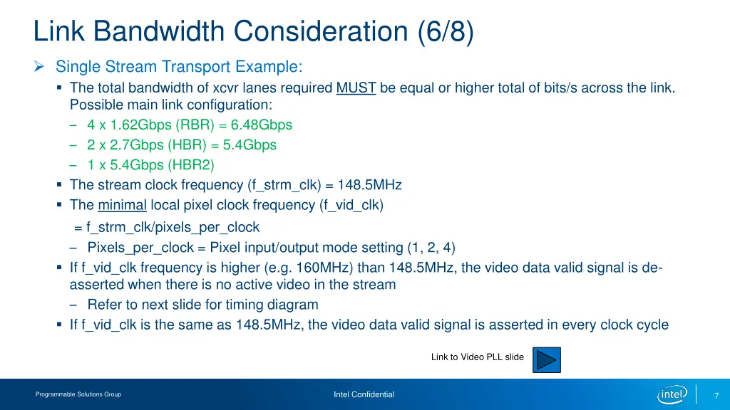 link bandwidth consideration 6 8