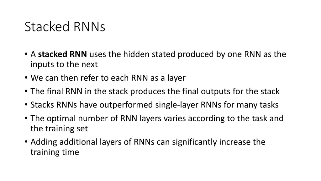 stacked rnns