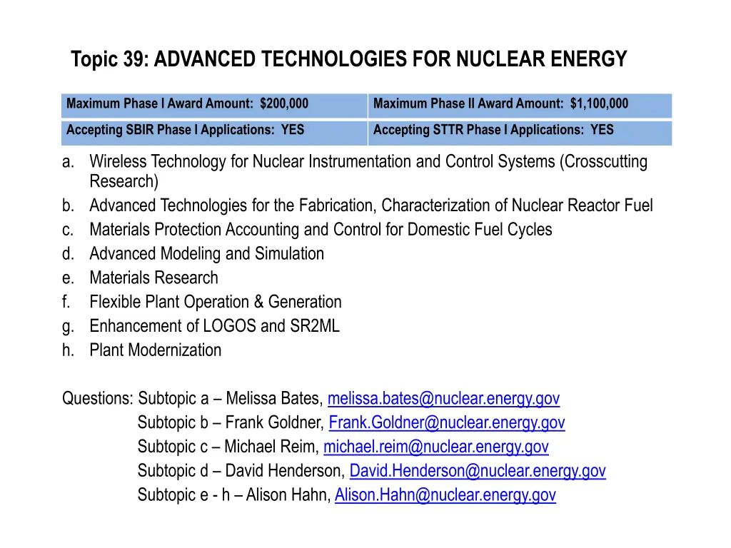 topic 39 advanced technologies for nuclear energy