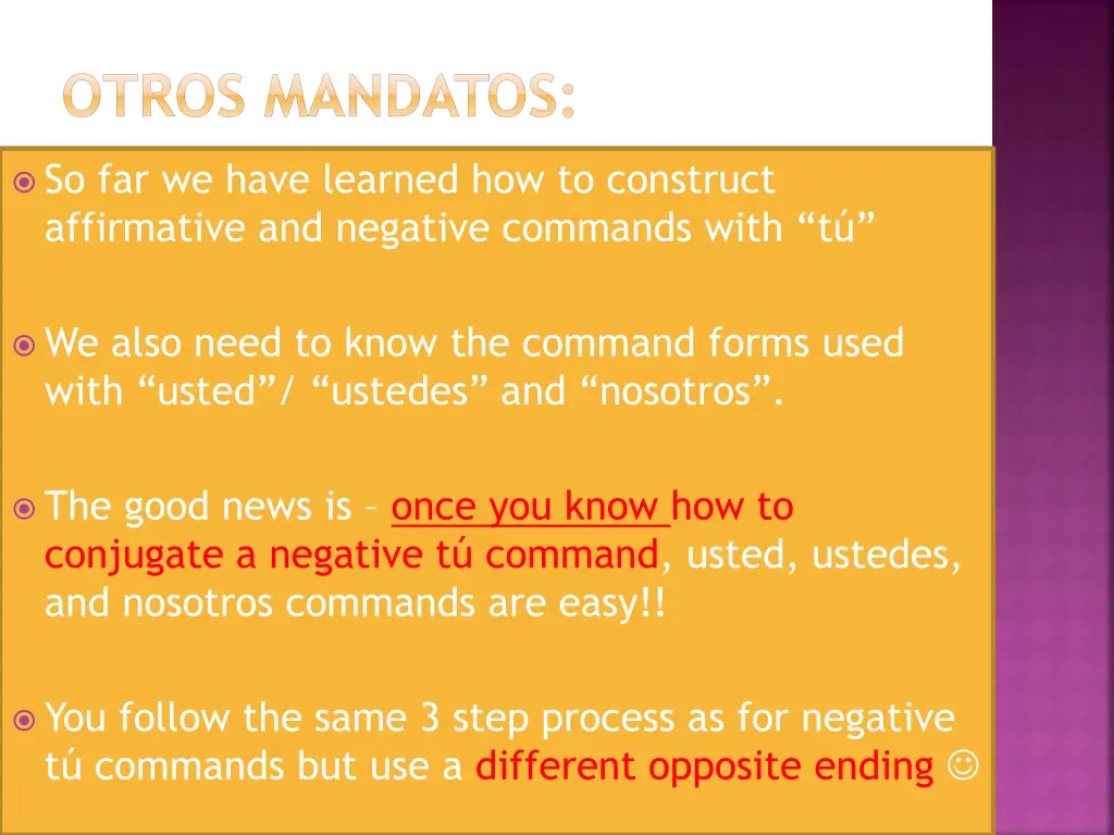 otros mandatos