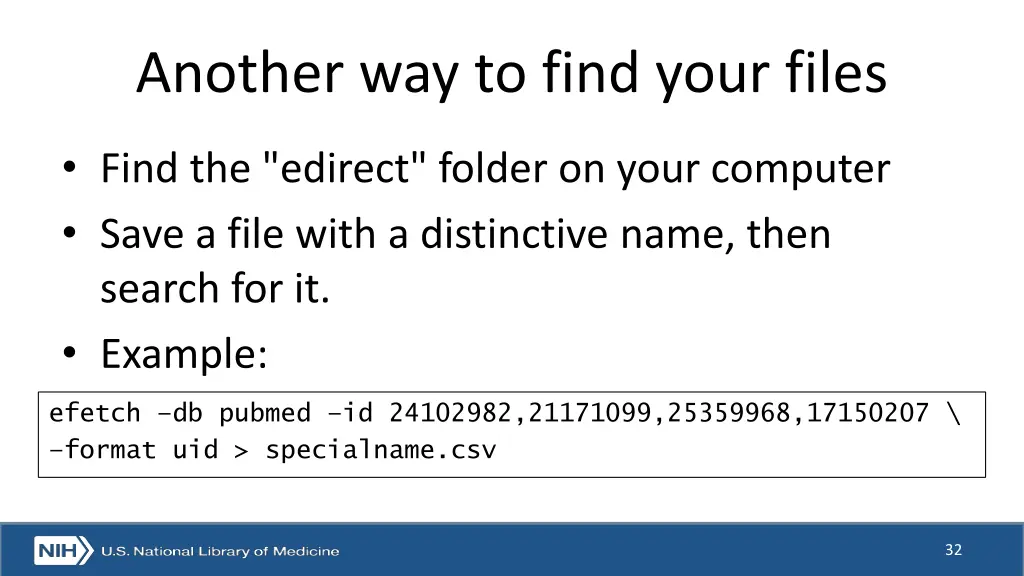 another way to find your files