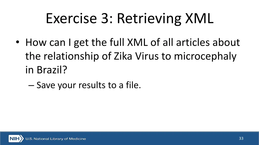 exercise 3 retrieving xml