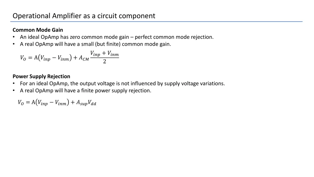operational amplifier as a circuit component 13